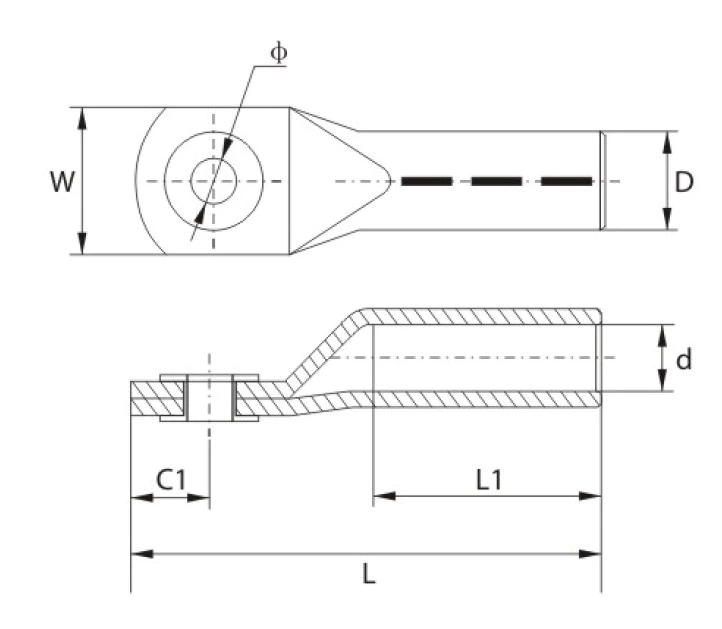 DTL-3 Bimetallic Cable Connected Lug