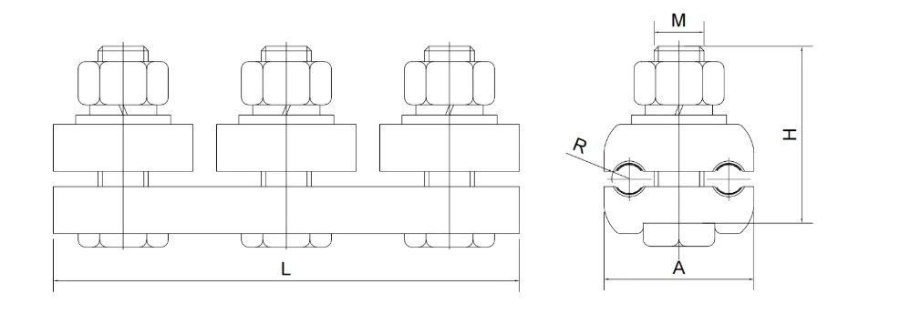 Hv Overhead Line Aluminum Parallel Groove Clamp (PG Clamp)